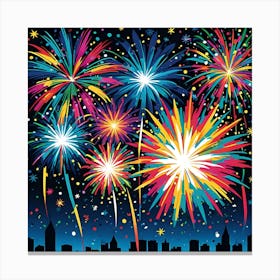 FIREWORKS CELEBRATION Canvas Print