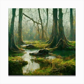 Cypress Swamp Canvas Print