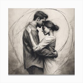Love Is A Circle Canvas Print