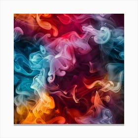 Colorful Smoke Background 5 Canvas Print