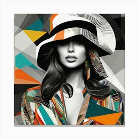 'A Woman In A Hat' Canvas Print