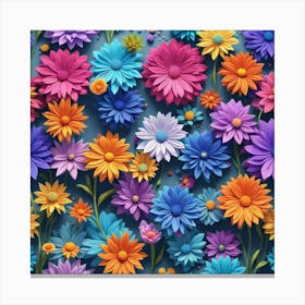 3d Flower Background Canvas Print