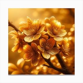 Golden Blossoms 1 Canvas Print