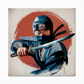 Ninja Stock Videos & Royalty-Free Footage Canvas Print