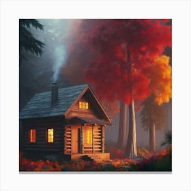 Cabin In The Woods Canvas Print