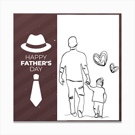 Father's Day-Happy Father’s Day 2 Canvas Print