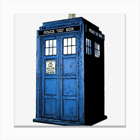 The Tardis Doctor Who Scifi Canvas Print