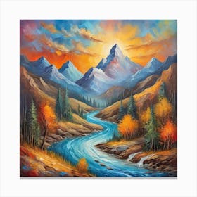 mountain view Canvas Print