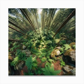 Ferns In The Forest 8 Canvas Print