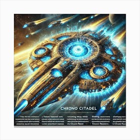 A Stunning Depiction Of The Chrono Citadel, A Time Canvas Print