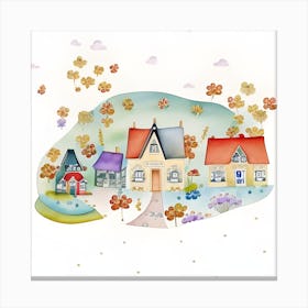 Autumn Village 1 Canvas Print