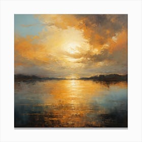 Sunset Over The Water 2 Canvas Print