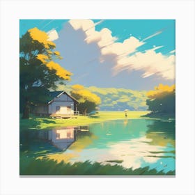 House By The Lake 2 Canvas Print