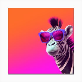 Zebra In Sunglasses 01 Canvas Print