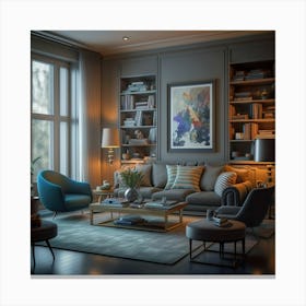 He Designed A Modern Living Room For Me That Kee (3) Canvas Print