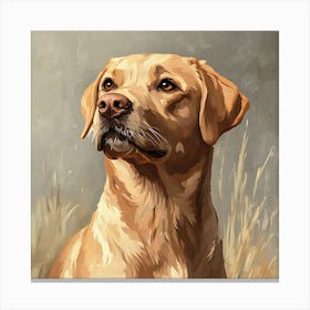 Labrador Retriever Calm Oil Painting 11 Canvas Print