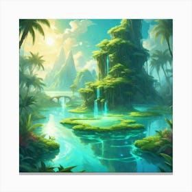 Fantasy Landscape Painting 16 Canvas Print