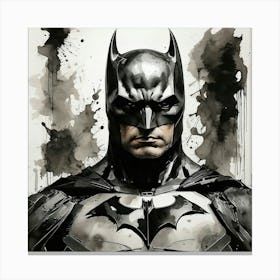 Batman Portrait Ink Painting 19 Art Print 1 Canvas Print