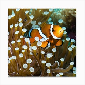 Clownfish In Anemone 1 Canvas Print