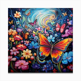 Butterfly Garden 4 Canvas Print