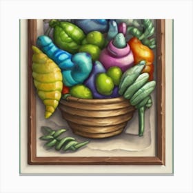 Basket Of Fruits Canvas Print