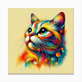 Colorful Cat Canvas Print