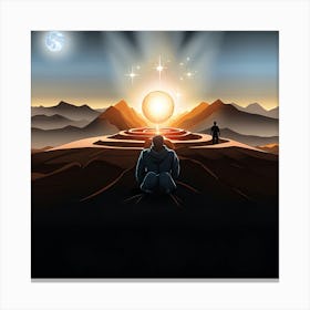 Man In The Desert Canvas Print