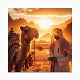 Bedouin With Camel 1 Canvas Print