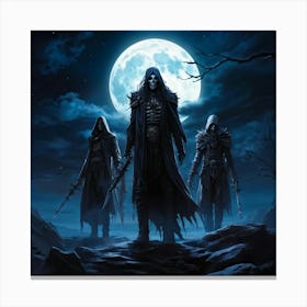 The Rising Undead In The Full Moon (23) Canvas Print