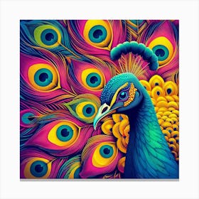 Peacock Painting Canvas Print