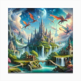 Castle Of Dragons 1 Canvas Print