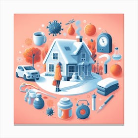 Winterizing Home & Boosting Immune System Canvas Print