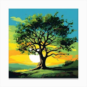 Sunset Tree 4 Canvas Print