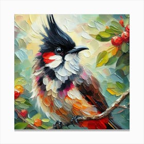 Bulbul Bird On A Branch 5 Canvas Print