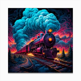 Photo train design illustration. Canvas Print