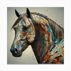 Mosaic Horse Canvas Print