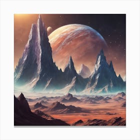 591756 Mountain Range On A Planet In Space Xl 1024 V1 0 Canvas Print