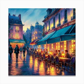 Paris At Night 3 Canvas Print