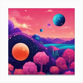 Landscape With Planets 1 Canvas Print