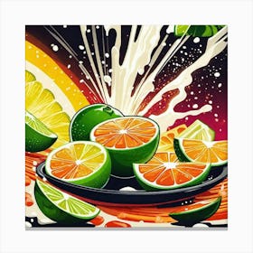 Orange Juice Splash of salt Canvas Print
