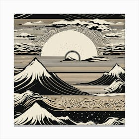 Sunrise Over The Ocean 1 Canvas Print