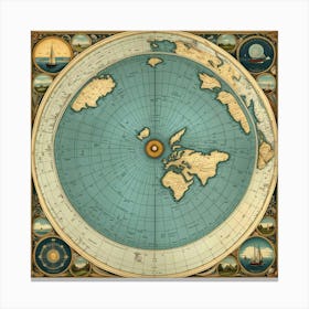 Map Of The World 7 Canvas Print