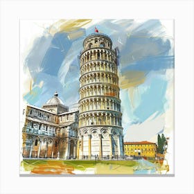 Leaning Tower Of Pisa 7 Canvas Print