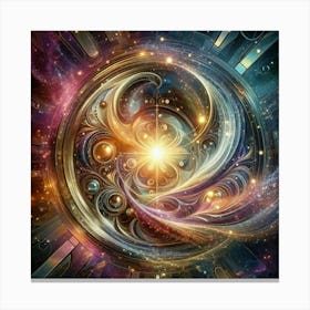 Radiant Mysterious Marble Light: Multicolor marble 7 Canvas Print