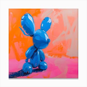 Blue Teddy Bear Canvas Print