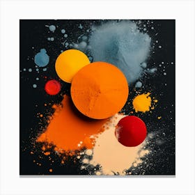 Abstract Of Colored Powders Canvas Print