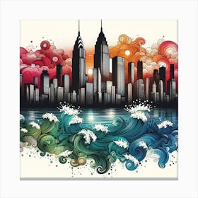 New York City Skyline 22 Canvas Print