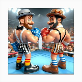 Boxing Match 9 Canvas Print