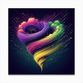 Heart Of Rainbows Canvas Print