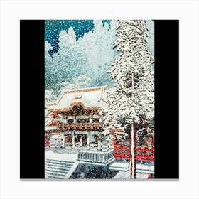 Snowy Temple Canvas Print